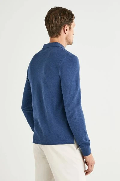 Poloshirts Met Lange Mouwen Hackett LS Polo Aquablauw 7 Poloshirts Met Lange Mouwen Hackett LS Polo Aquablauw - Afbeelding 5