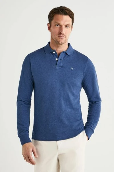 Poloshirts Met Lange Mouwen Hackett LS Polo Aquablauw 4 Poloshirts Met Lange Mouwen Hackett LS Polo Aquablauw - Afbeelding 2