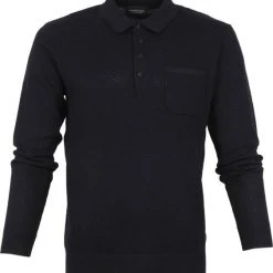 Poloshirts Met Lange Mouwen Scotch And Soda Long Sleeve Polo Donkerblauw