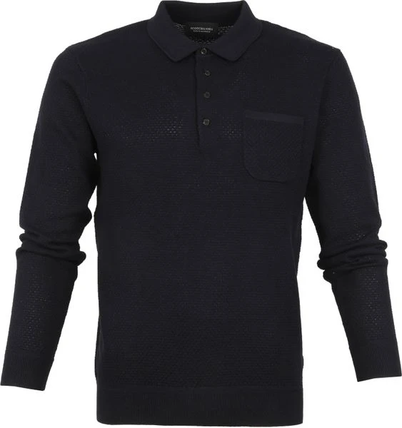 Poloshirts Met Lange Mouwen Scotch And Soda Long Sleeve Polo Donkerblauw 3 Poloshirts Met Lange Mouwen Scotch And Soda Long Sleeve Polo Donkerblauw