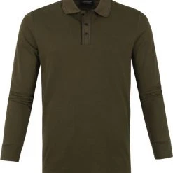 Poloshirts Met Lange Mouwen Scotch And Soda Long Sleeve Polo Donkergroen
