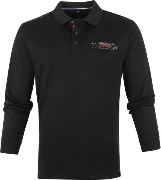 Poloshirts Met Lange Mouwen Casa Moda Long Sleeve Polo Racing Zwart 6 Poloshirts Met Lange Mouwen Casa Moda Long Sleeve Polo Racing Zwart - Afbeelding 4