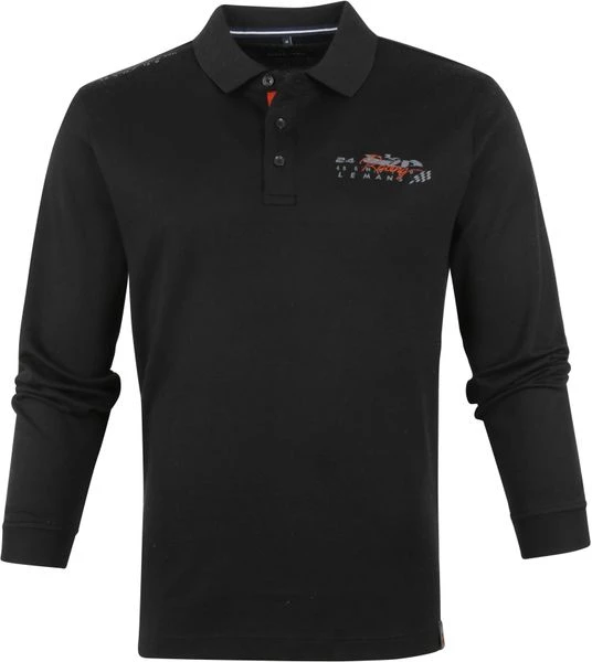 Poloshirts Met Lange Mouwen Casa Moda Long Sleeve Polo Racing Zwart 3 Poloshirts Met Lange Mouwen Casa Moda Long Sleeve Polo Racing Zwart
