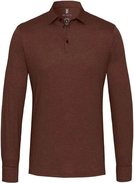 Poloshirts Met Lange Mouwen Desoto New Hai Polo LS Bordeaux 5 Poloshirts Met Lange Mouwen Desoto New Hai Polo LS Bordeaux - Afbeelding 3