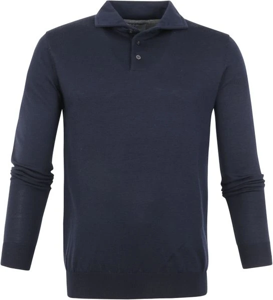 Poloshirts Met Lange Mouwen Suitable Prestige Merino Anton Long Sleeve Polo Donkerblauw 3 Poloshirts Met Lange Mouwen Suitable Prestige Merino Anton Long Sleeve Polo Donkerblauw