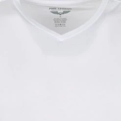 Basic T-shirts PME Legend Basic T-shirt 2-Pack V-Hals Wit -Aanbiedingen Shirt Vorm Winkel 71800 3