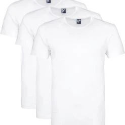 Basic T-shirts Alan Red Giftbox Derby O-Hals T-shirts Wit (3Pack)