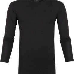 Basic T-shirts Garage Basic Longsleeve T-Shirt Stretch Zwart