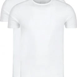 Basic T-shirts Slater 2-pack The Perfect T-shirt 10+10 O-Hals Wit -Aanbiedingen Shirt Vorm Winkel 71948 1 1