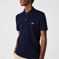 Slim-Fit Polo's Lacoste Poloshirt Pique Donkerblauw -Aanbiedingen Shirt Vorm Winkel 72032 5