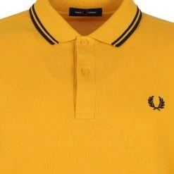 Slim-Fit Polo's Fred Perry Polo M3600-P28 Geel -Aanbiedingen Shirt Vorm Winkel 72084 2 1