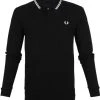 Poloshirts Met Lange Mouwen Fred Perry LS Polo Zwart 305 -Aanbiedingen Shirt Vorm Winkel 72210 1