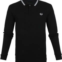 Poloshirts Met Lange Mouwen Fred Perry LS Polo Zwart 305