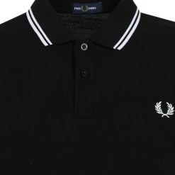 Poloshirts Met Lange Mouwen Fred Perry LS Polo Zwart 305 -Aanbiedingen Shirt Vorm Winkel 72210 2 1