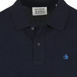 Slim-Fit Polo's Scotch And Soda Pique Polo Donkerblauw -Aanbiedingen Shirt Vorm Winkel 72692 2