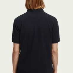 Slim-Fit Polo's Scotch And Soda Pique Polo Donkerblauw -Aanbiedingen Shirt Vorm Winkel 72692 5