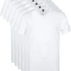 Basic T-shirts Alan Red Vermont T-Shirt V-Hals Wit 5 Pack -Aanbiedingen Shirt Vorm Winkel 73746 4