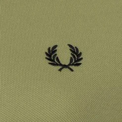 Slim-Fit Polo's Fred Perry Polo M3600 Tipped Groen -Aanbiedingen Shirt Vorm Winkel 74049 3