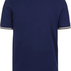 Slim-Fit Polo's Fred Perry Polo Twin Tipped M3600 Navy -Aanbiedingen Shirt Vorm Winkel 74195 1