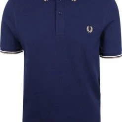 Slim-Fit Polo's Fred Perry Polo Twin Tipped M3600 Navy -Aanbiedingen Shirt Vorm Winkel 74195 2 1