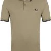 Slim-Fit Polo's Fred Perry Polo Twin Tipped M3600 Lichtbruin