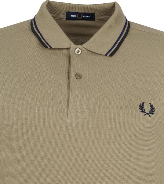 Slim-Fit Polo's Fred Perry Polo Twin Tipped M3600 Lichtbruin 4 Slim-Fit Polo's Fred Perry Polo Twin Tipped M3600 Lichtbruin - Afbeelding 2