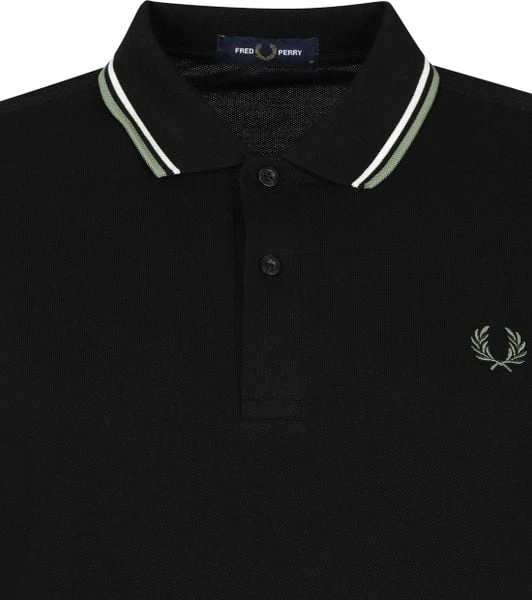Slim-Fit Polo's Fred Perry Polo M3600 Zwart 8 Slim-Fit Polo's Fred Perry Polo M3600 Zwart - Afbeelding 6