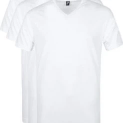 Basic T-shirts Alan Red Vermont T-Shirt V-Hals Wit 3 Pack -Aanbiedingen Shirt Vorm Winkel 74305 4 1