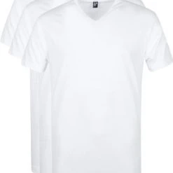 Basic T-shirts Alan Red Vermont T-Shirt V-Hals Wit 3 Pack
