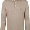 Poloshirts Met Lange Mouwen Tommy Hilfiger Poloshirt Long Sleeve Beige -Aanbiedingen Shirt Vorm Winkel 74400 1