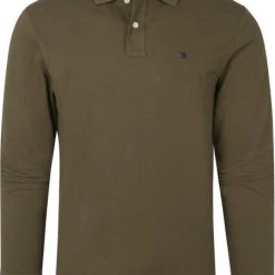 Poloshirts Met Lange Mouwen Hackett Long Sleeve Polo Khaki
