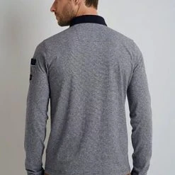 Poloshirts Met Lange Mouwen PME Legend Longsleeve Polo Streep Blauw -Aanbiedingen Shirt Vorm Winkel 74431 3