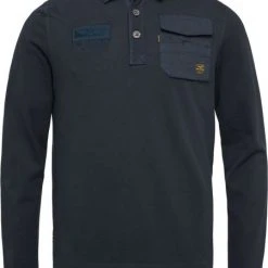 Poloshirts Met Lange Mouwen PME Legend Longsleeve Polo Pique Navy