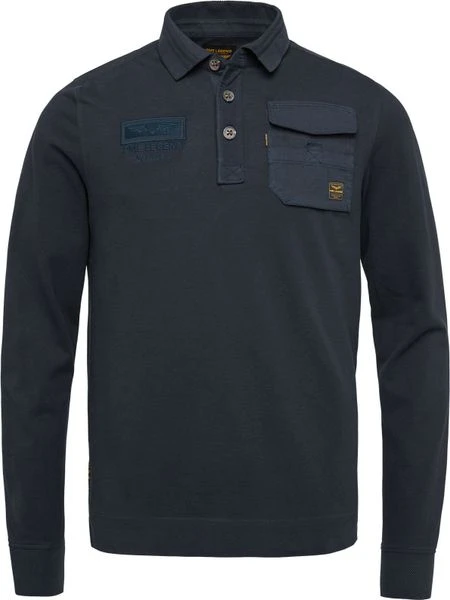 Poloshirts Met Lange Mouwen PME Legend Longsleeve Polo Pique Navy 3 Poloshirts Met Lange Mouwen PME Legend Longsleeve Polo Pique Navy