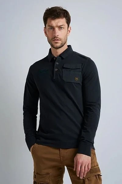 Poloshirts Met Lange Mouwen PME Legend Longsleeve Polo Pique Navy 8 Poloshirts Met Lange Mouwen PME Legend Longsleeve Polo Pique Navy - Afbeelding 6