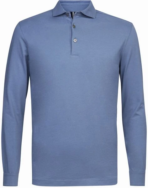 Poloshirts Met Lange Mouwen Profuomo Longsleeve Polo Blauw 3 Poloshirts Met Lange Mouwen Profuomo Longsleeve Polo Blauw