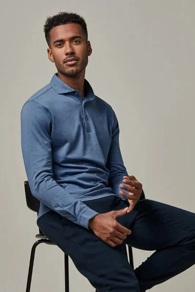 Poloshirts Met Lange Mouwen Profuomo Longsleeve Polo Blauw 4 Poloshirts Met Lange Mouwen Profuomo Longsleeve Polo Blauw - Afbeelding 2