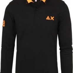 Poloshirts Met Lange Mouwen Sun68 Longsleeve Polo Zwart