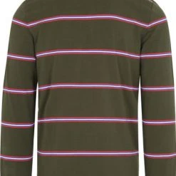 New Zealand Auckland Poloshirts Met Lange Mouwen NZA Polo Franz Josef Strepen Donkergroen -Aanbiedingen Shirt Vorm Winkel 74571 4