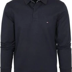 Poloshirts Met Lange Mouwen Tommy Hilfiger Rugby Poloshirt Donkerblauw -Aanbiedingen Shirt Vorm Winkel 74616 1 1