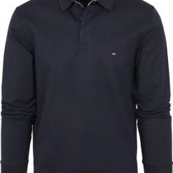 Poloshirts Met Lange Mouwen Tommy Hilfiger Rugby Poloshirt Donkerblauw
