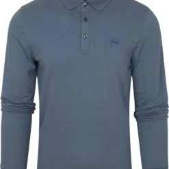Poloshirts Met Lange Mouwen Hugo Boss LS Passerby Polo Blauw -Aanbiedingen Shirt Vorm Winkel 74676 1 1