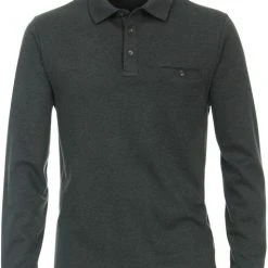 Poloshirts Met Lange Mouwen Casa Moda Polo LS Donkergroen