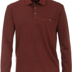 Poloshirts Met Lange Mouwen Casa Moda Polo LS Donkerrood