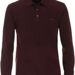 Poloshirts Met Lange Mouwen Casa Moda Polo LS Bordeaux Rood