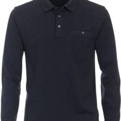 Poloshirts Met Lange Mouwen Casa Moda Polo LS Navy Blauw