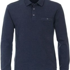 Poloshirts Met Lange Mouwen Casa Moda Polo LS Donkerblauw