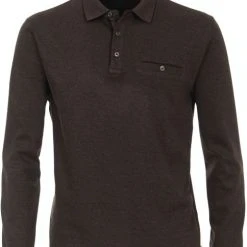 Poloshirts Met Lange Mouwen Casa Moda Polo LS Bruin