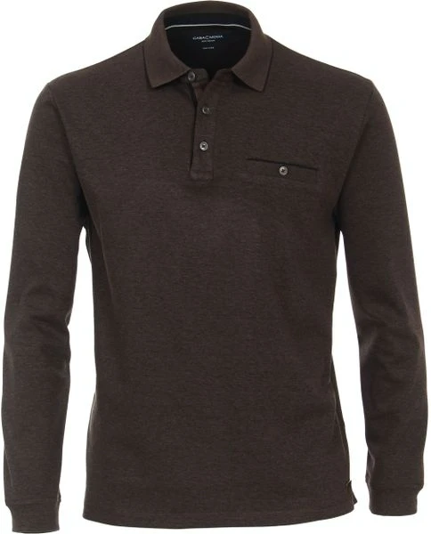 Poloshirts Met Lange Mouwen Casa Moda Polo LS Bruin 3 Poloshirts Met Lange Mouwen Casa Moda Polo LS Bruin