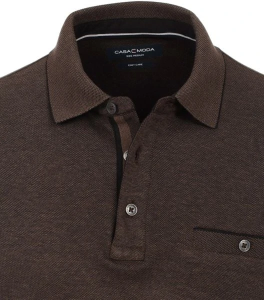 Poloshirts Met Lange Mouwen Casa Moda Polo LS Bruin 8 Poloshirts Met Lange Mouwen Casa Moda Polo LS Bruin - Afbeelding 6